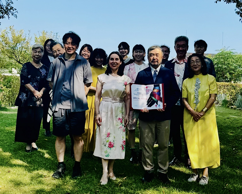 8月26日（火）在日ブルガリア大使館で国際映画祭赤十 字特別賞受賞記念式典を開催いただきました