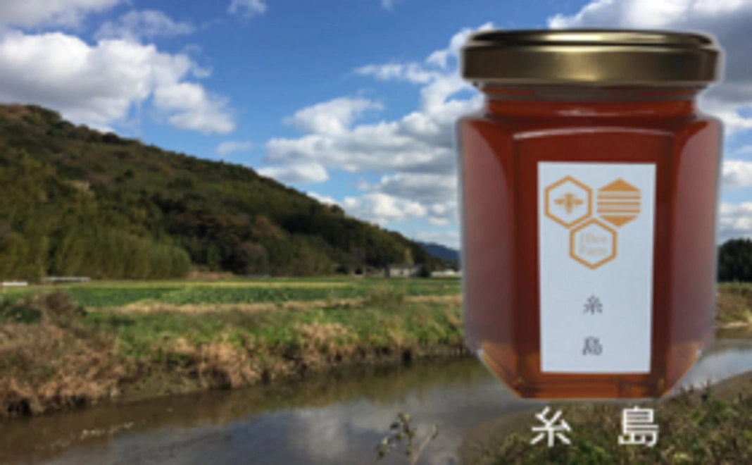 二ホンミツバチからの贈り物　“とろ〜り濃厚熟成生はちみつ”　糸島郊外　百花蜜　130ｇ