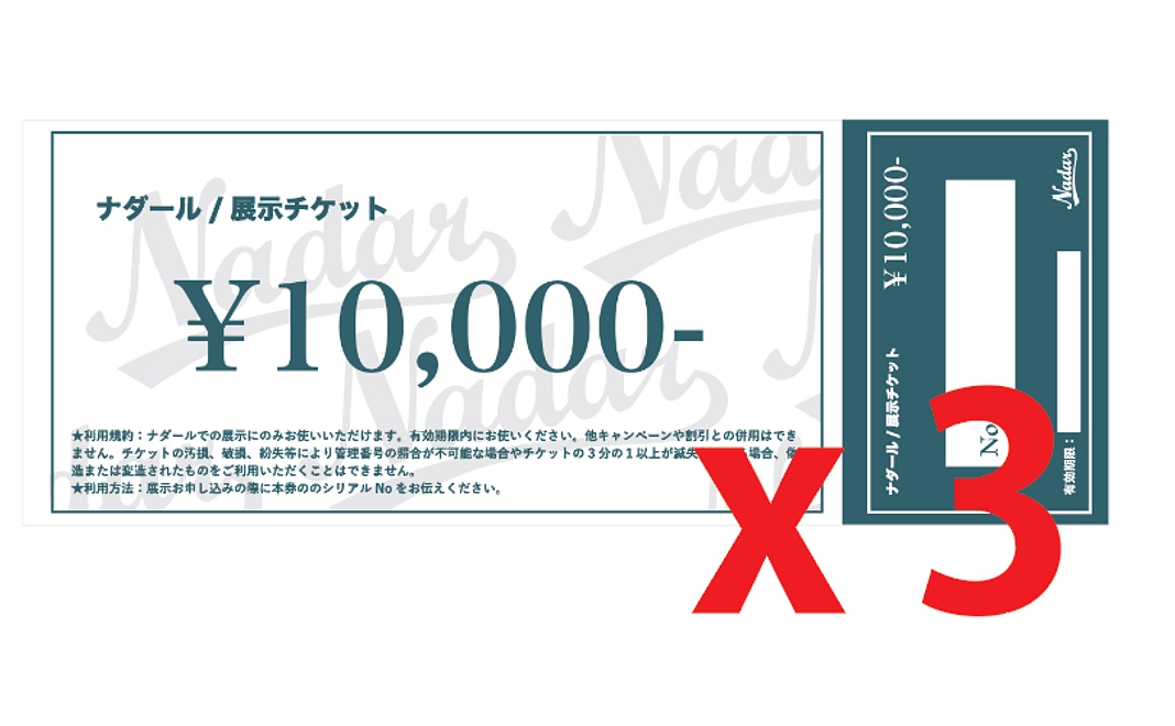 公募展やグループ展に最適／ナダール展示チケット　¥30,000