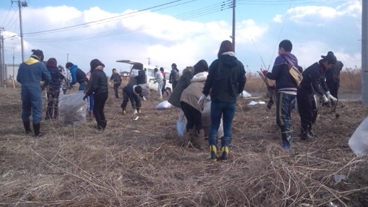 津波で被災した宅地跡等を草刈り瓦礫撤去等をし綺麗にしたい