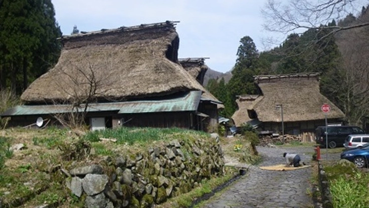 北國街道　板取宿に残る茅葺き屋根の家を改修したい。