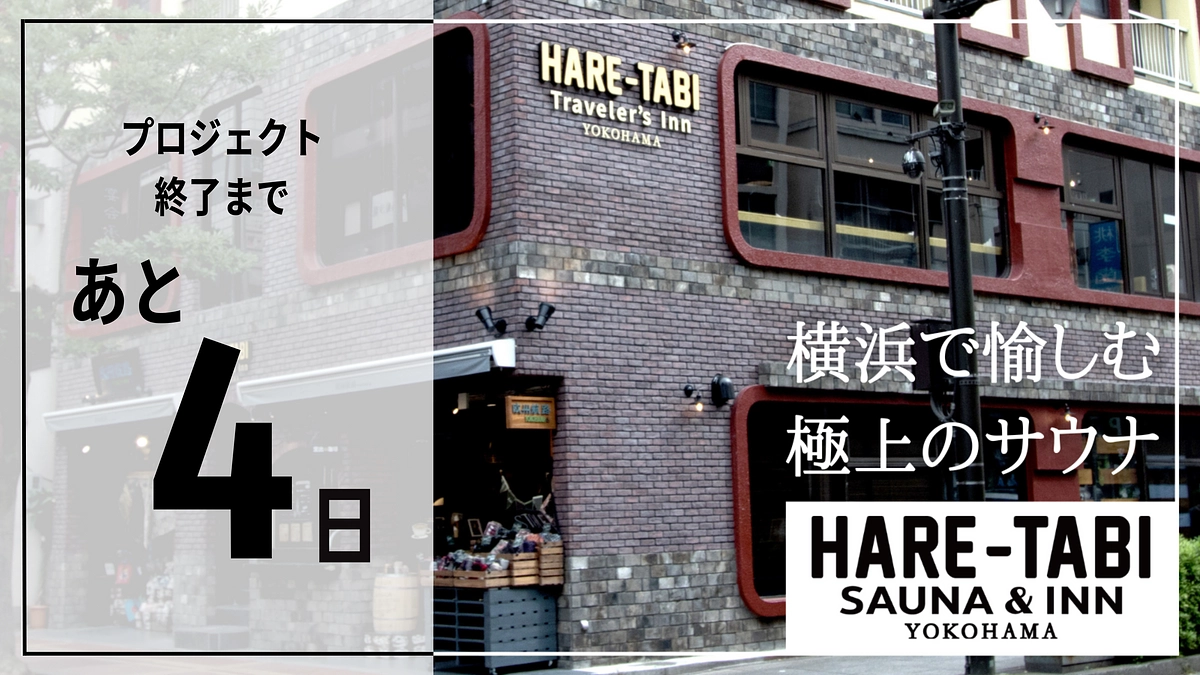 クラウドファンディング終了まで残り4日！！