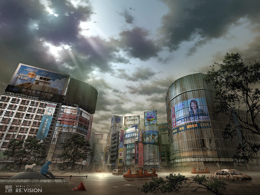 東京幻想とともに描く未来の渋谷の街並み、第一弾となる作品公開