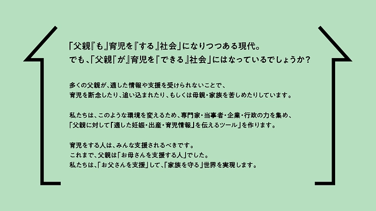 「親の健康を守るために」妊娠期から使える、父子手帳を作りたい！ 2枚目