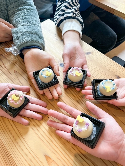 備前市の学生さん向けに和菓子（ねりきり）づくり体験教室を行いました！