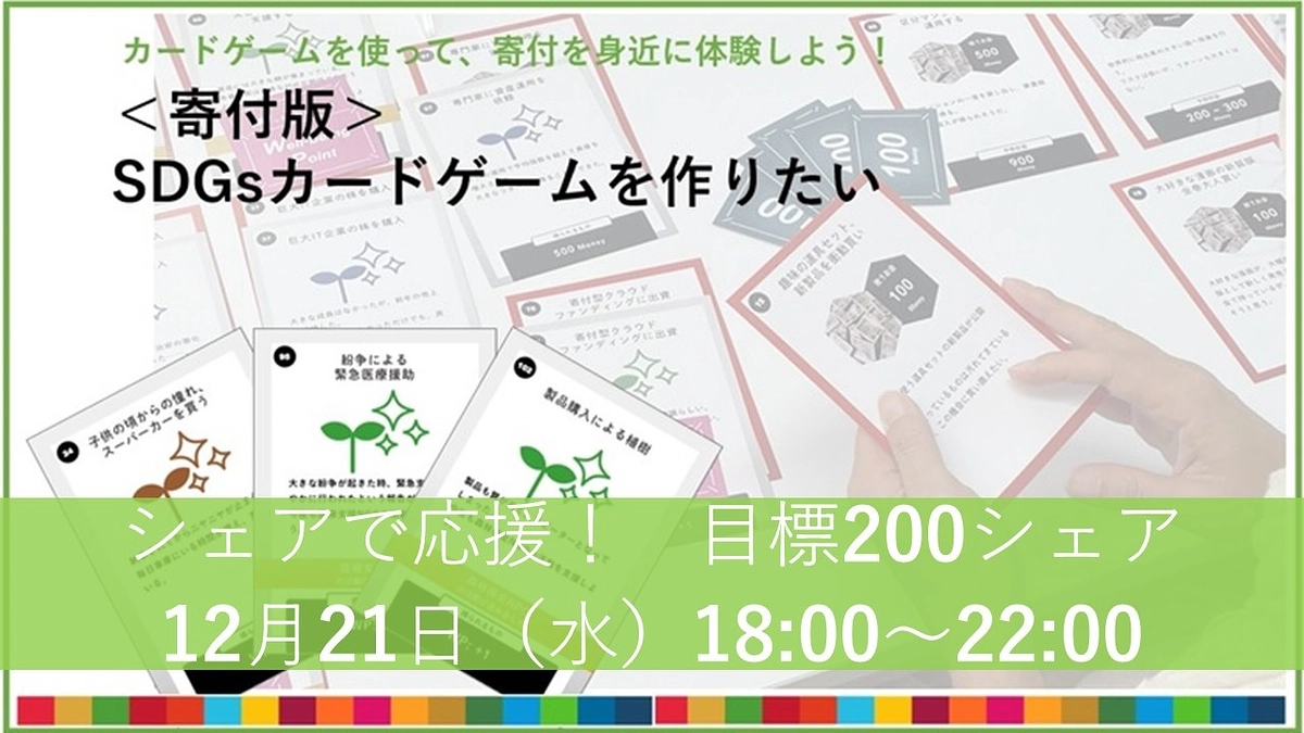 ＜シェアで応援＞目標200シェア！