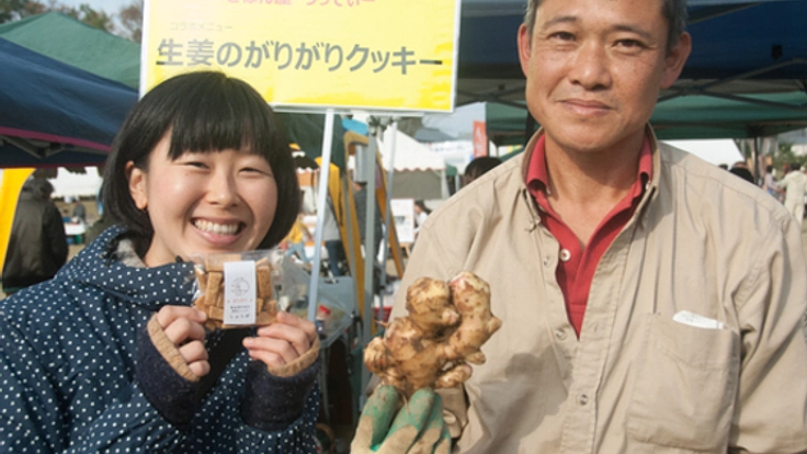 イベントスペースにストーブを設置し有機野菜の魅力を伝えたい！