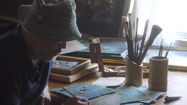 未知の色彩を求め、日本で入手困難な顔料で美しい作品を残したい