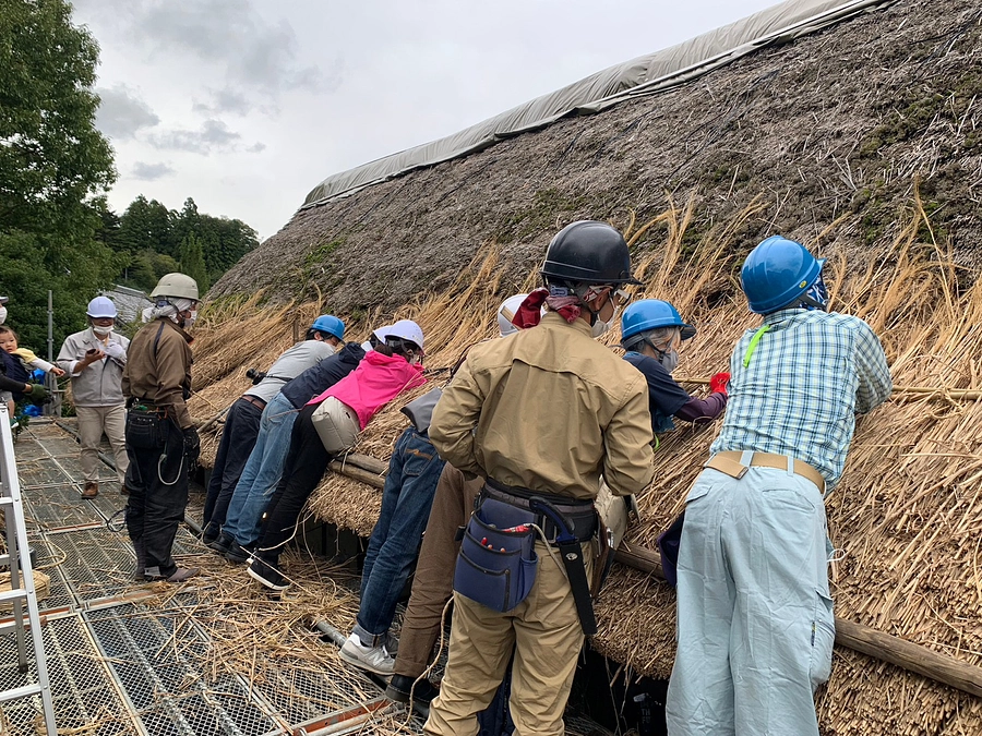 リターンイベント「茅葺き屋根修繕体験ツアー」を開催しました！
