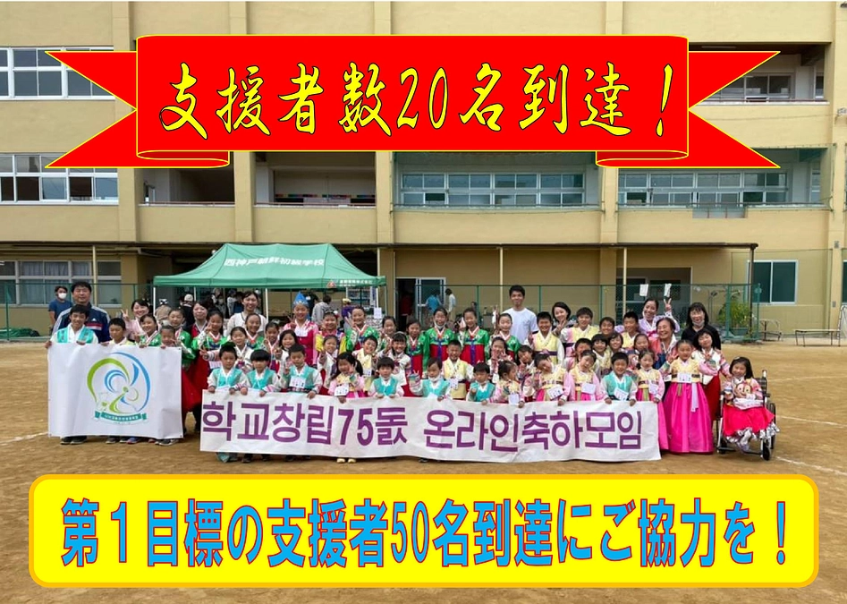 支援者数が20名に到達しました！支援拡大にご協力を！