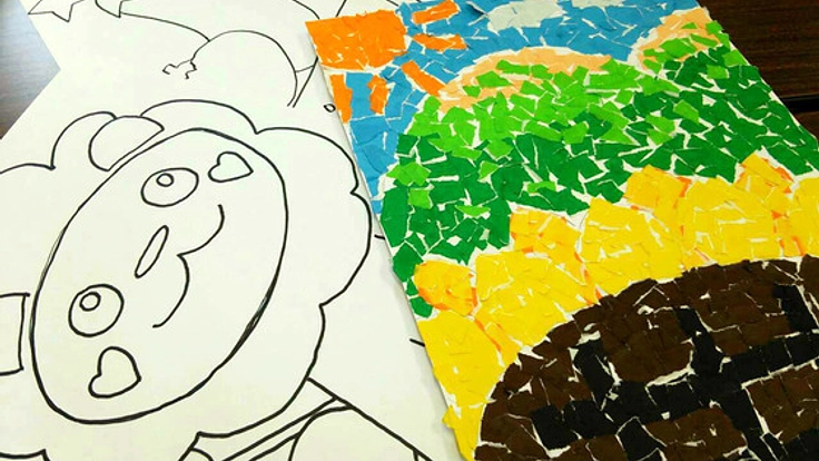 セブ島のスラム街で暮らす子どもたちと一緒にちぎり絵をしたい！