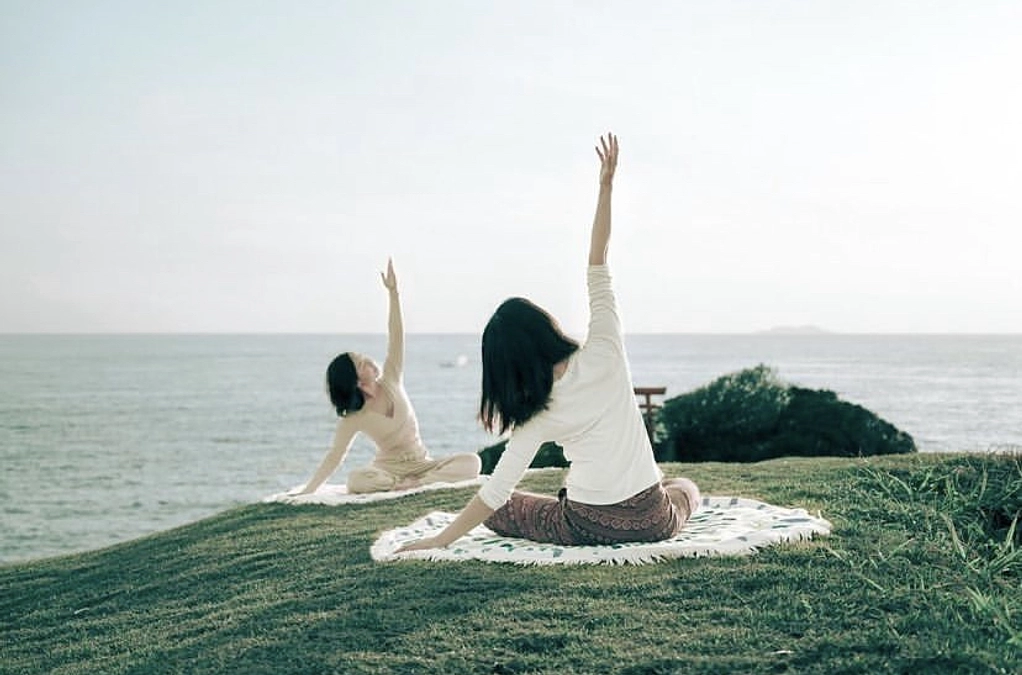 壱岐のリターン紹介!ヨガセラピスト愛弓さんとリラックス