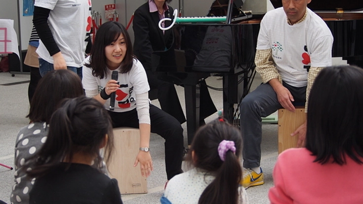 6月に福島県の幼稚園で親子で打楽器を作り、音学会を開きたい！