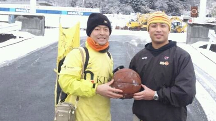 東京~仙台 370キロ「元気玉ドリブル横断」