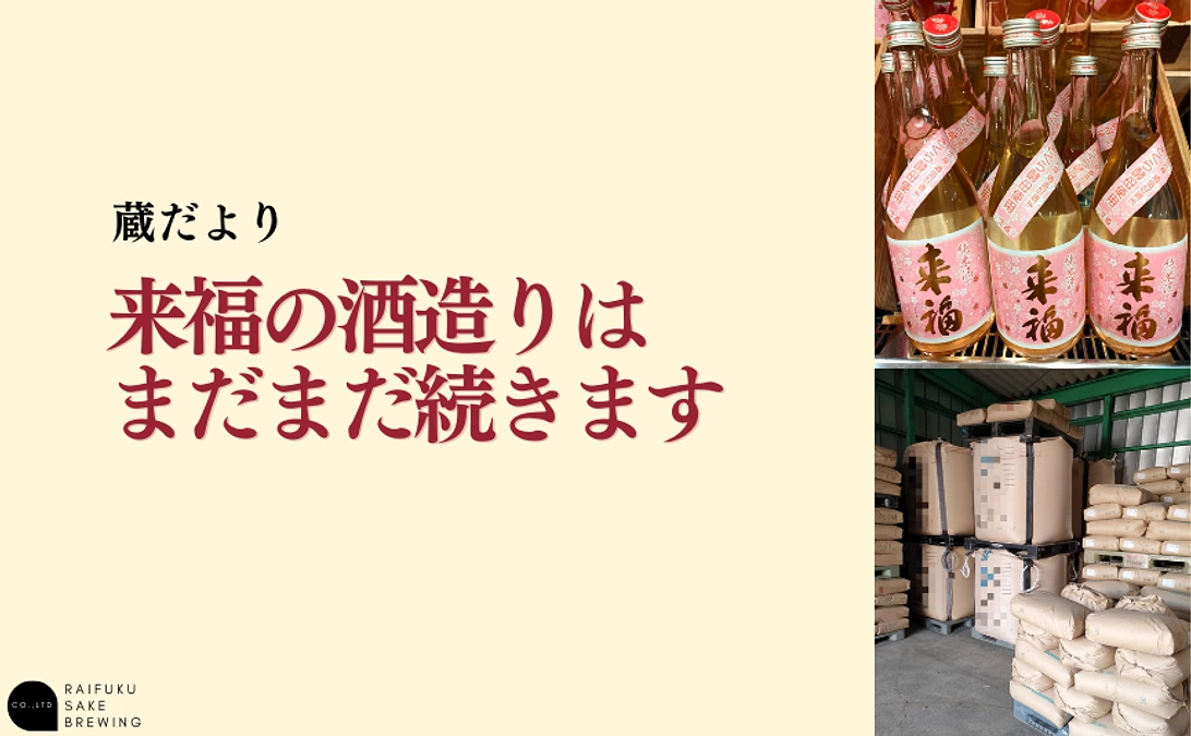 来福の酒造りはまだまだ続きます