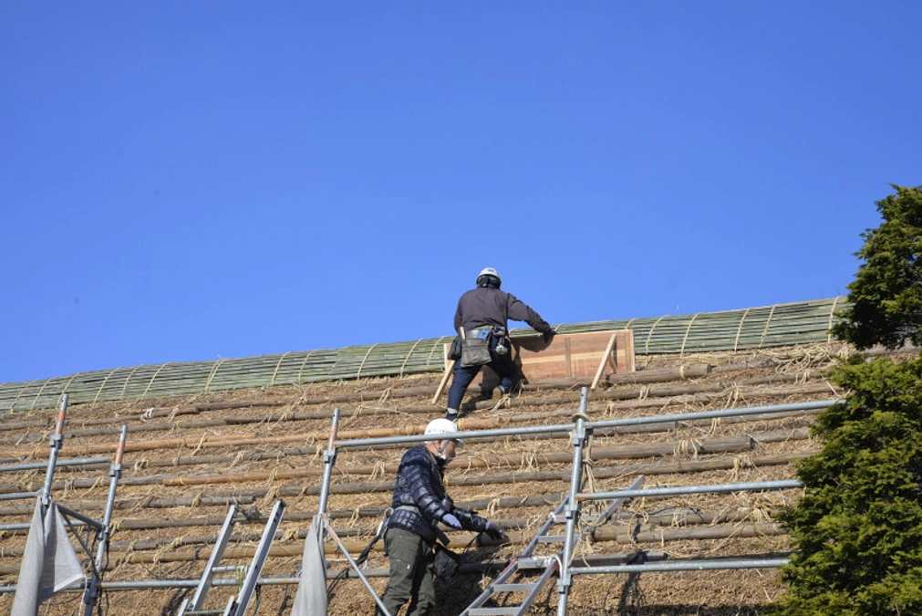 長屋門再生記「濱田邸茅葺長屋門修復その9」（1月11日掲載分）