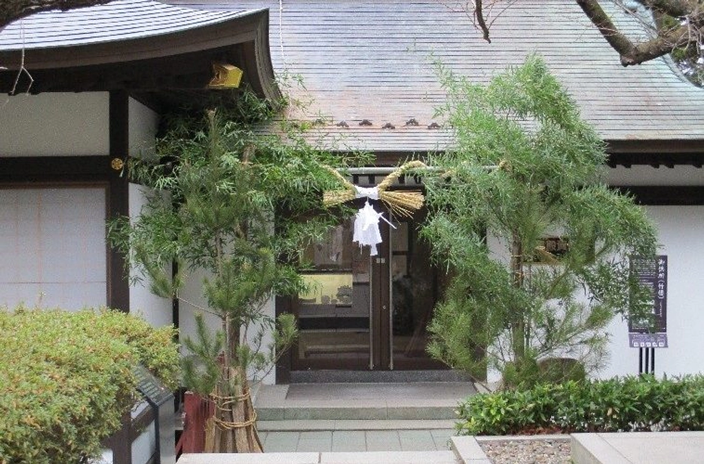 仙台の伝統的な門松の展示