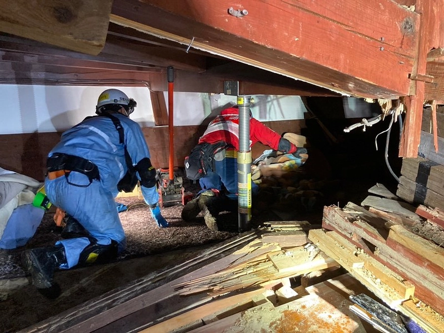 【令和6年能登半島地震】地震発生から124時間、倒壊家屋に埋もれた90代女性を救出