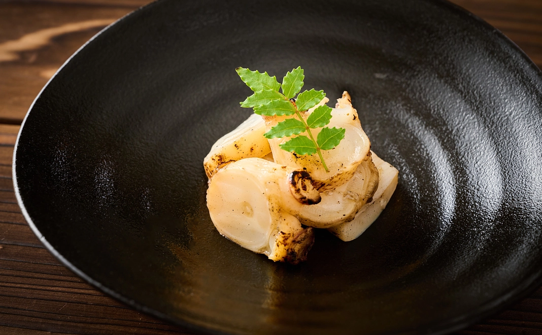 ”無凍結” 活タコの炙り焼き　味付け + 認定証