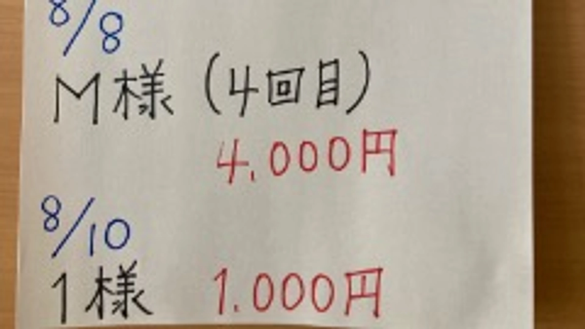 8/8〜8/12のありがとうございます！