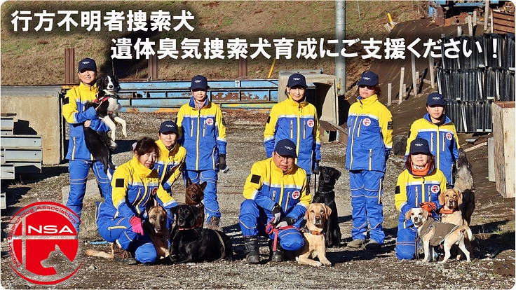 大切な人のもしもの時に！行方不明者を探す民間捜索犬を育てたい！