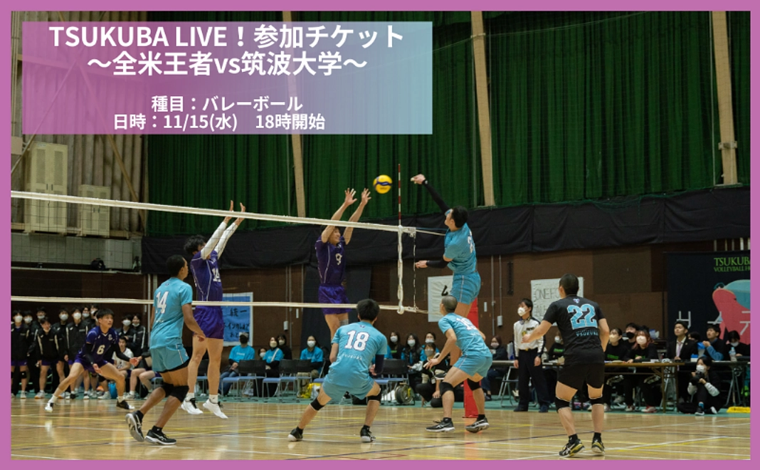 【支援〆切：10/31】イベント｜TSUKUBA LIVE！コース(バレーボール部 2023/11/15)