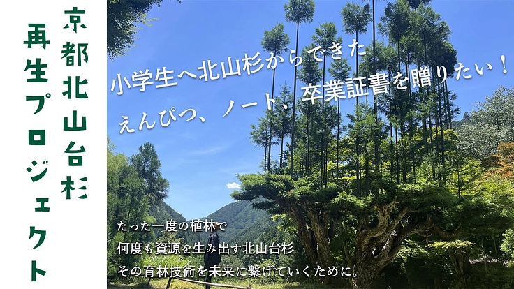 未来を描くえんぴつを！北山台杉からの贈り物を子どもたちへ！