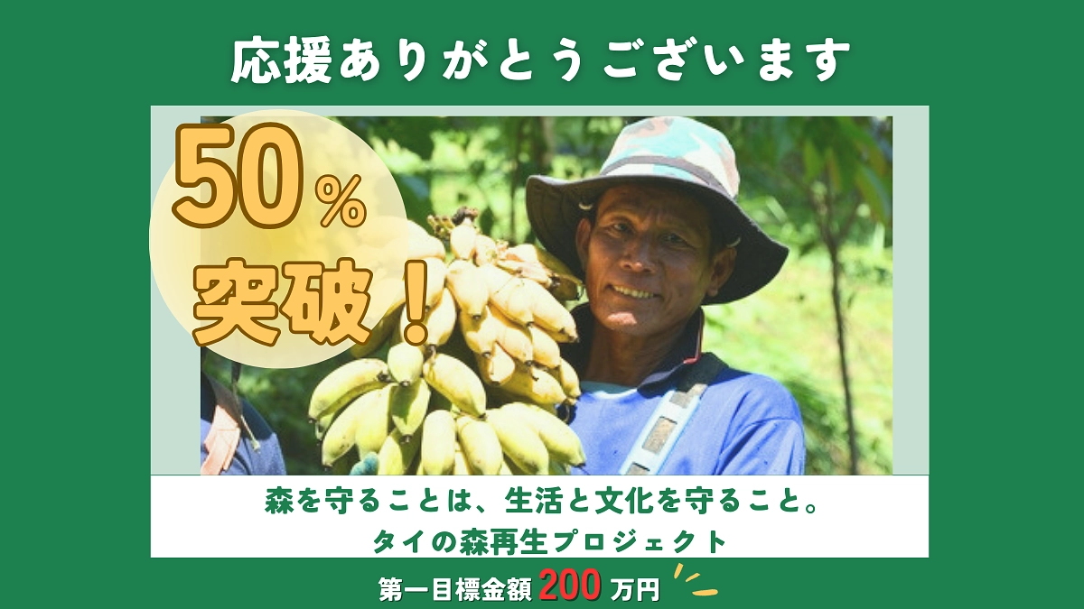 【50％突破！】ご支援ありがとうございます！