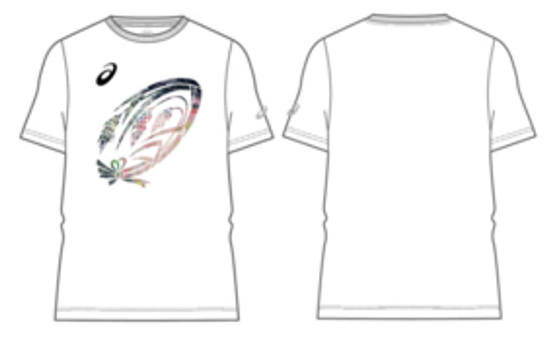 【異彩をまとうTシャツ】支援者限定　早稲田ラグビー×ヘラルボニーTシャツ（白／サイズM）