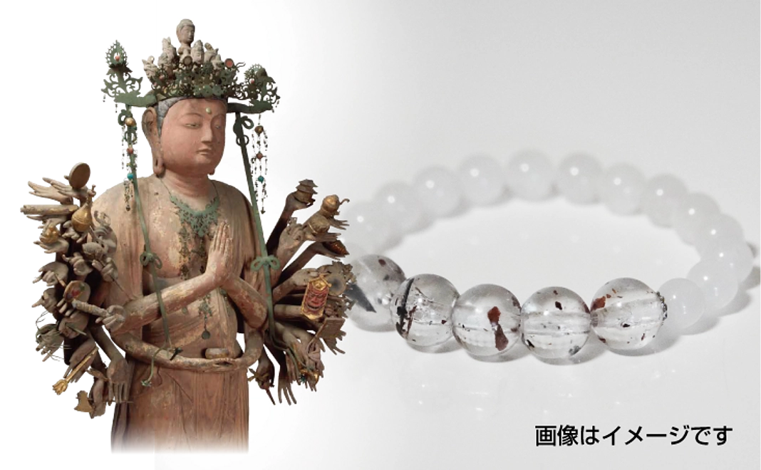 【P】追加10個　千手観音の木片または塗料を使った数珠ブレスレット 、御札コース