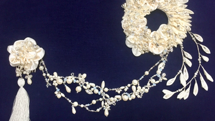 川俣シルクを使ったウエディングアクセサリーを全国の花嫁さまへ