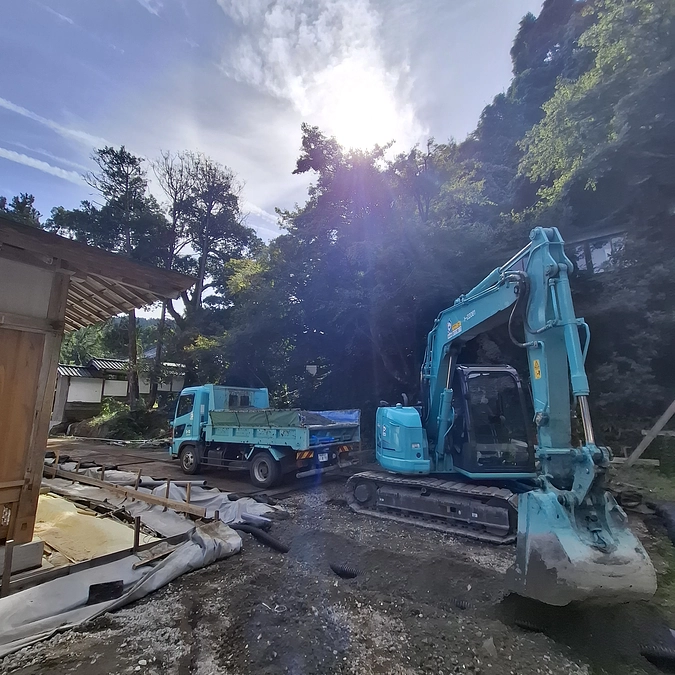 庫裏工事進行中 ― 基礎から次の段階へ