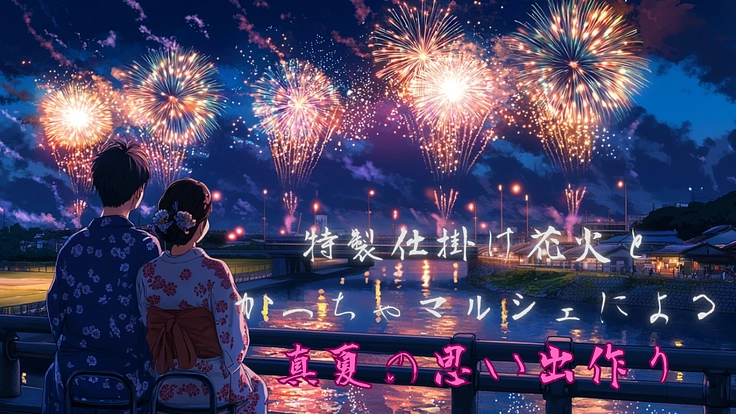 特製仕掛け花火とかっちゃマルシェによる真夏の思い出作り