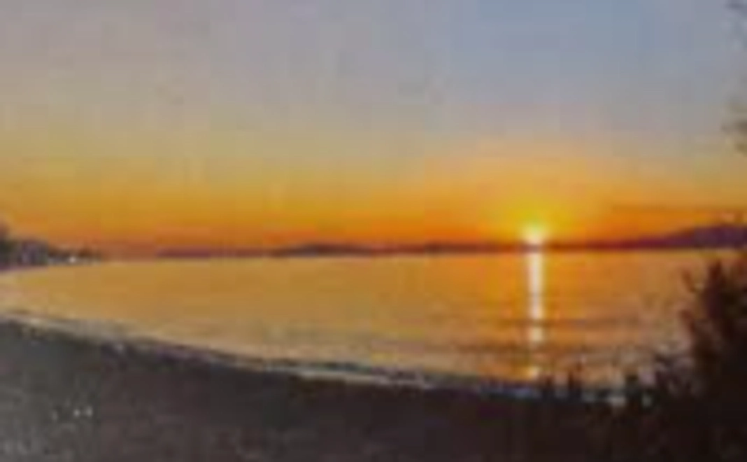 フォトカード(磯の浜夕日)