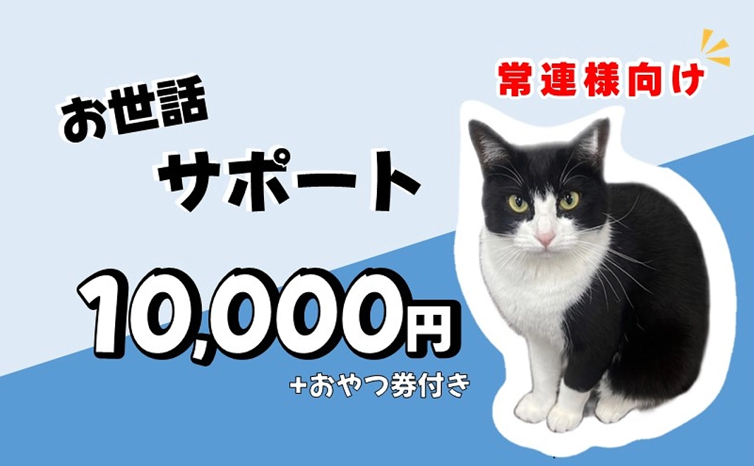 【常連さま向け】　お世話サポート+おやつ付き