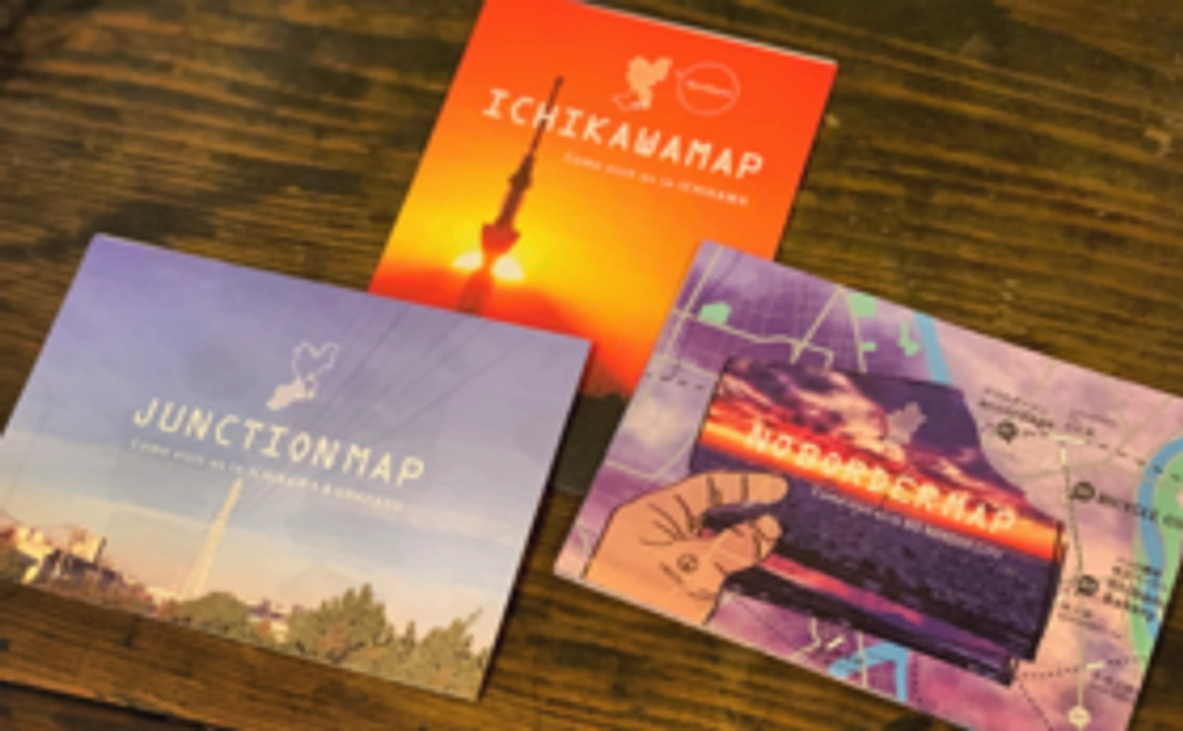 市川のユニークなお店や名所が載っている地図「ICHIKAWAMAP＆JUNCTIONMAP＆NOBORDERMAP」