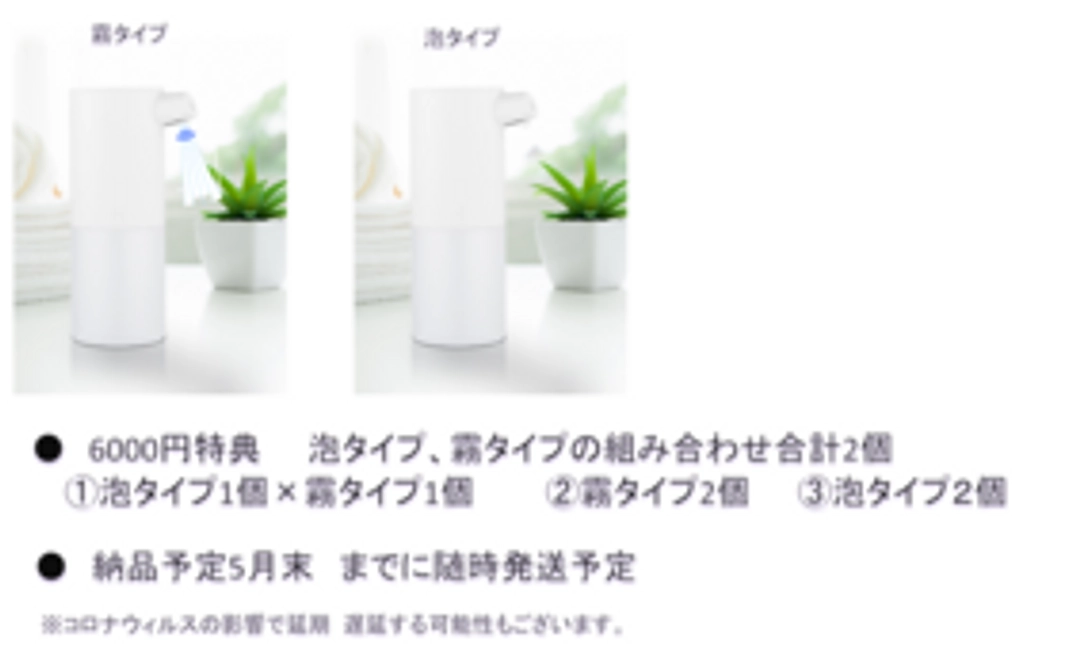 乾電池式非接触除菌センサースプレー(霧タイプ　泡タイプ)