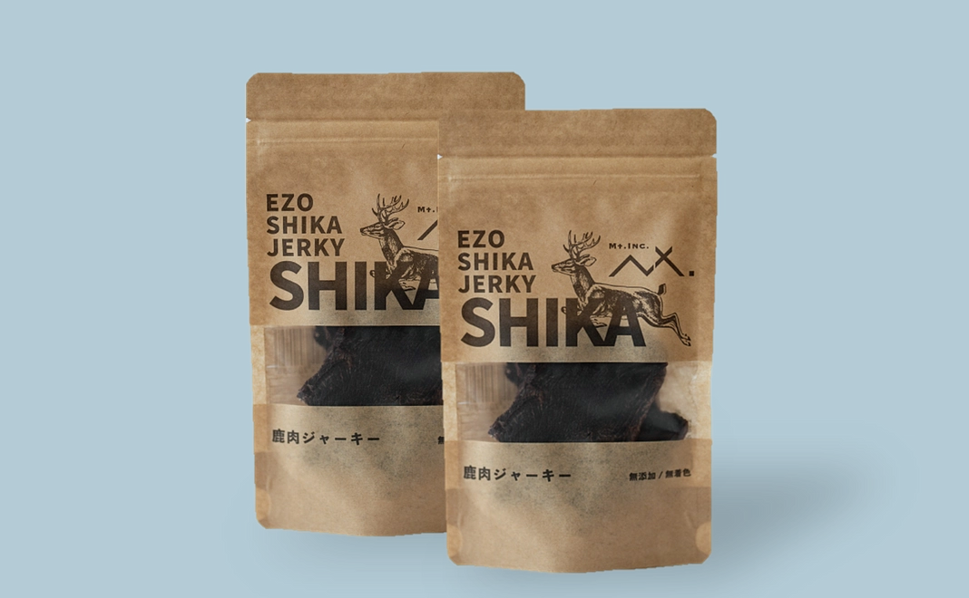 北海道で捕れた天然エゾ鹿のジャーキーor天然エゾ鹿コインチップス 30g ×2袋