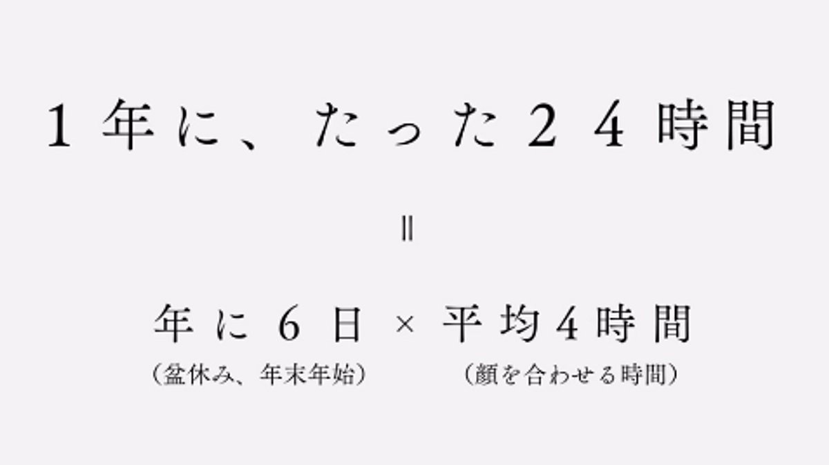 残り9日 ：家族と過ごせる残り時間。