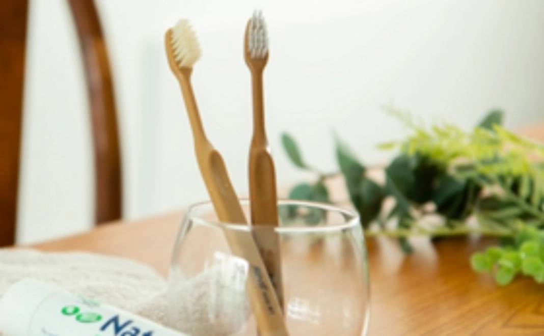 生分解性プラスチックと竹の歯ブラシ（FINEeco41）5本コース