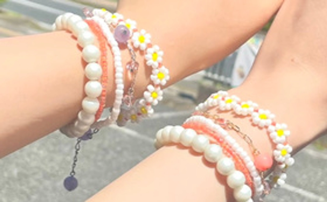 5連ビーズブレスレット