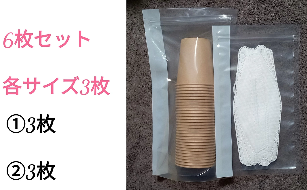 6枚セット　ジッパーバッグ（各サイズ3枚）