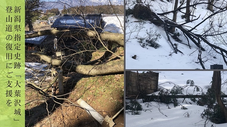 「大葉沢城」令和4年豪雪災害支援のお願い