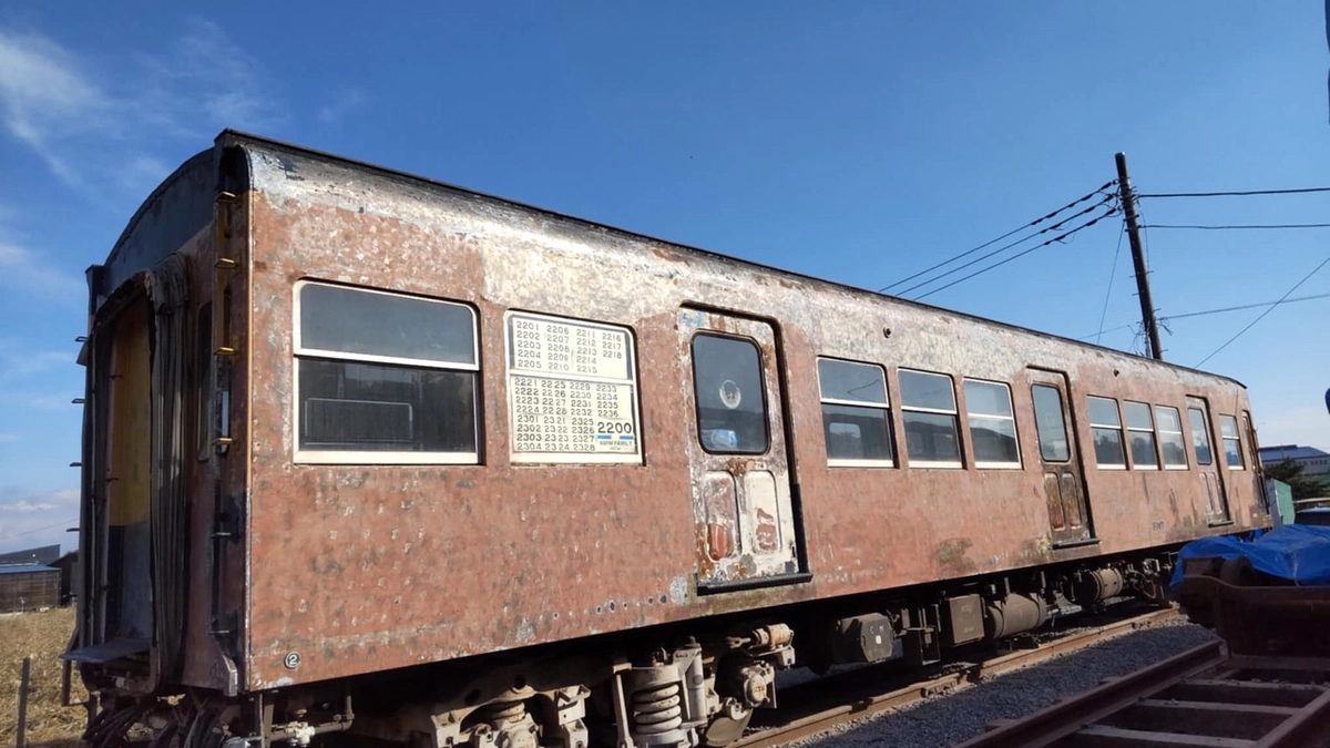 2200形 デハ2212号の新塗装復活に向けた整備状況に関して