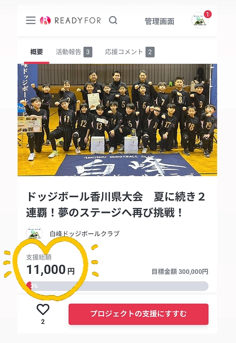 ご支援ありがとうございます✨