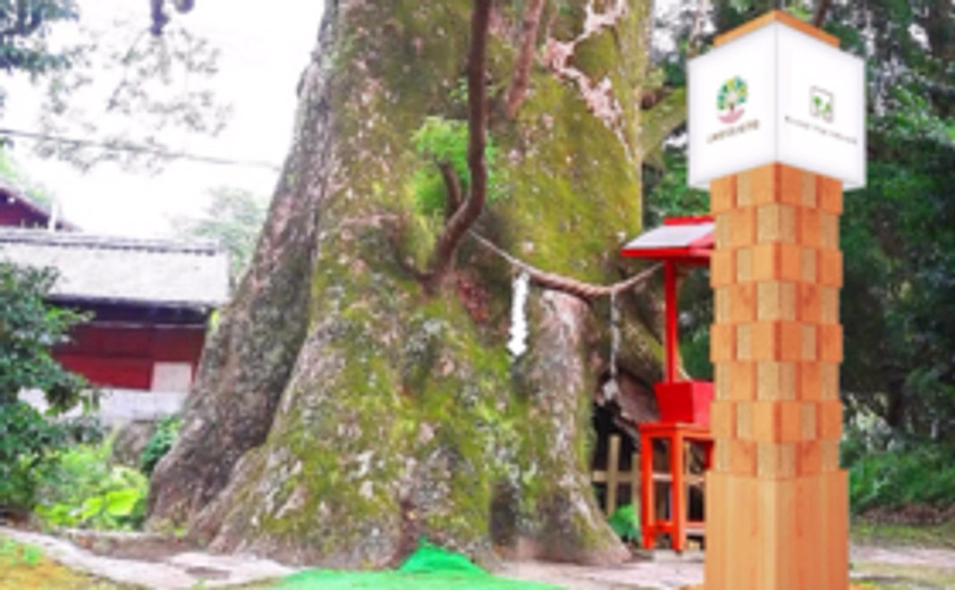 【ご神木を救えるのはあなた】ご神木のそばに、あなたのお名前を記載した看板の設置 & お弁当提供 & サンクスカード