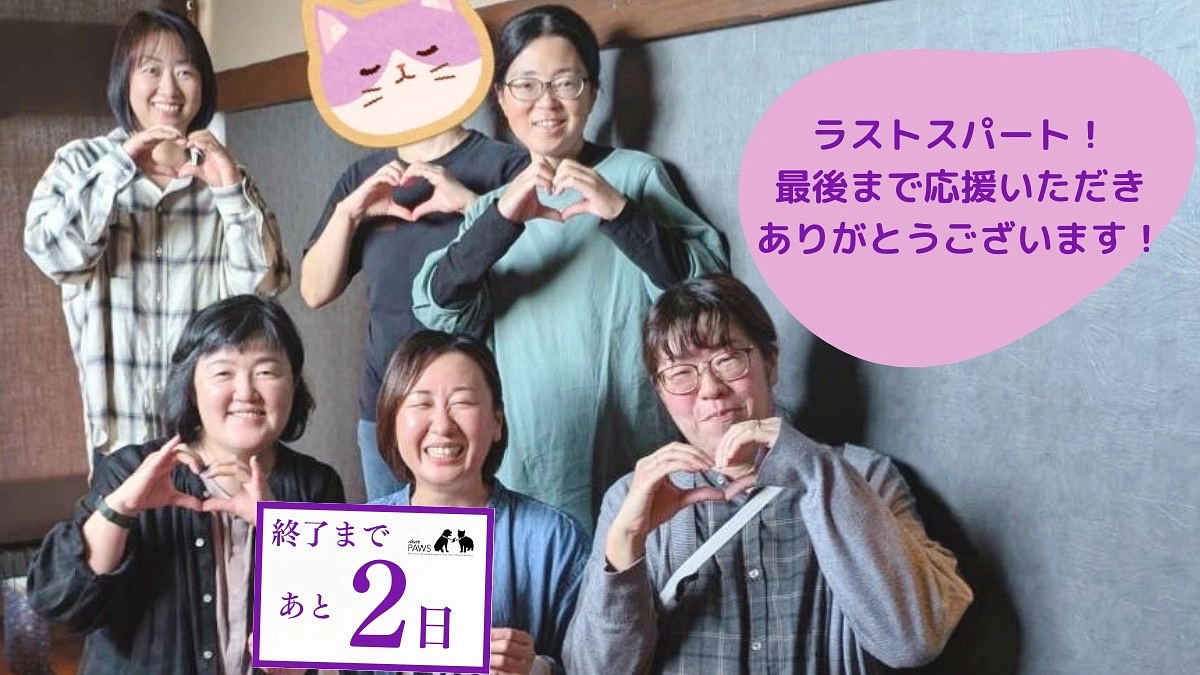 【あと2日】命を繋ぎ、啓発の拠点へ！〜不幸な命の連鎖をくい止めるために私達にできる最大限を〜