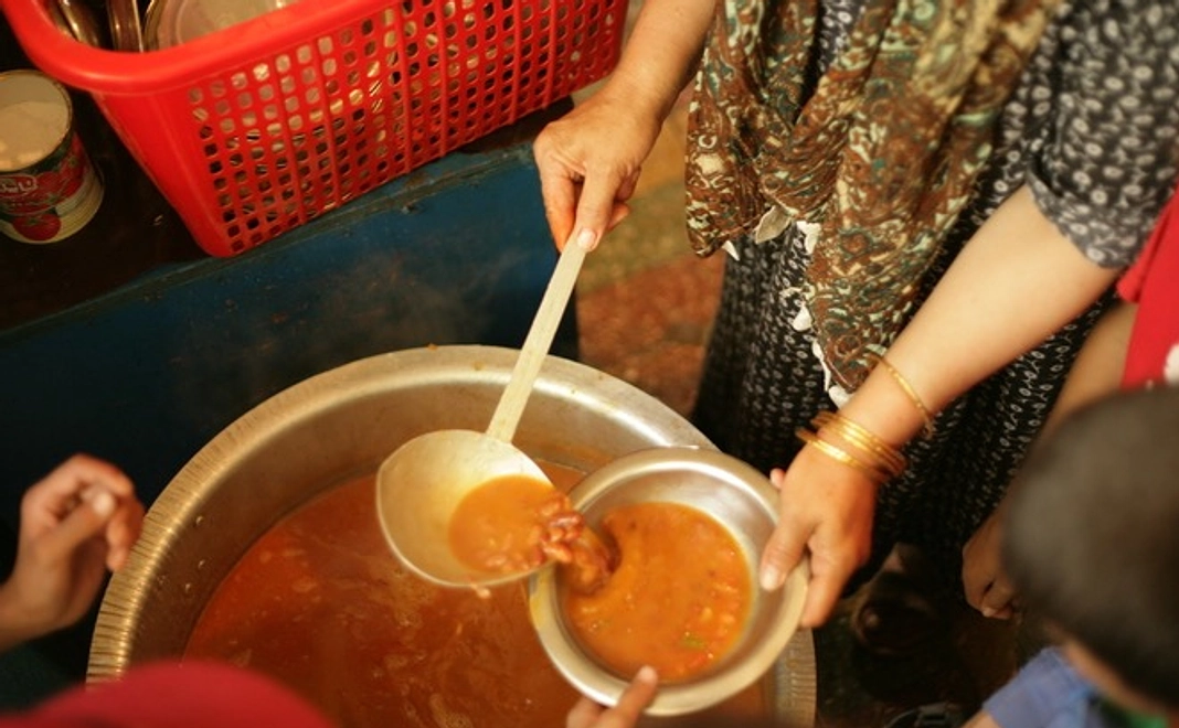 100人の子どもたちの給食１回分の材料を提供できます
