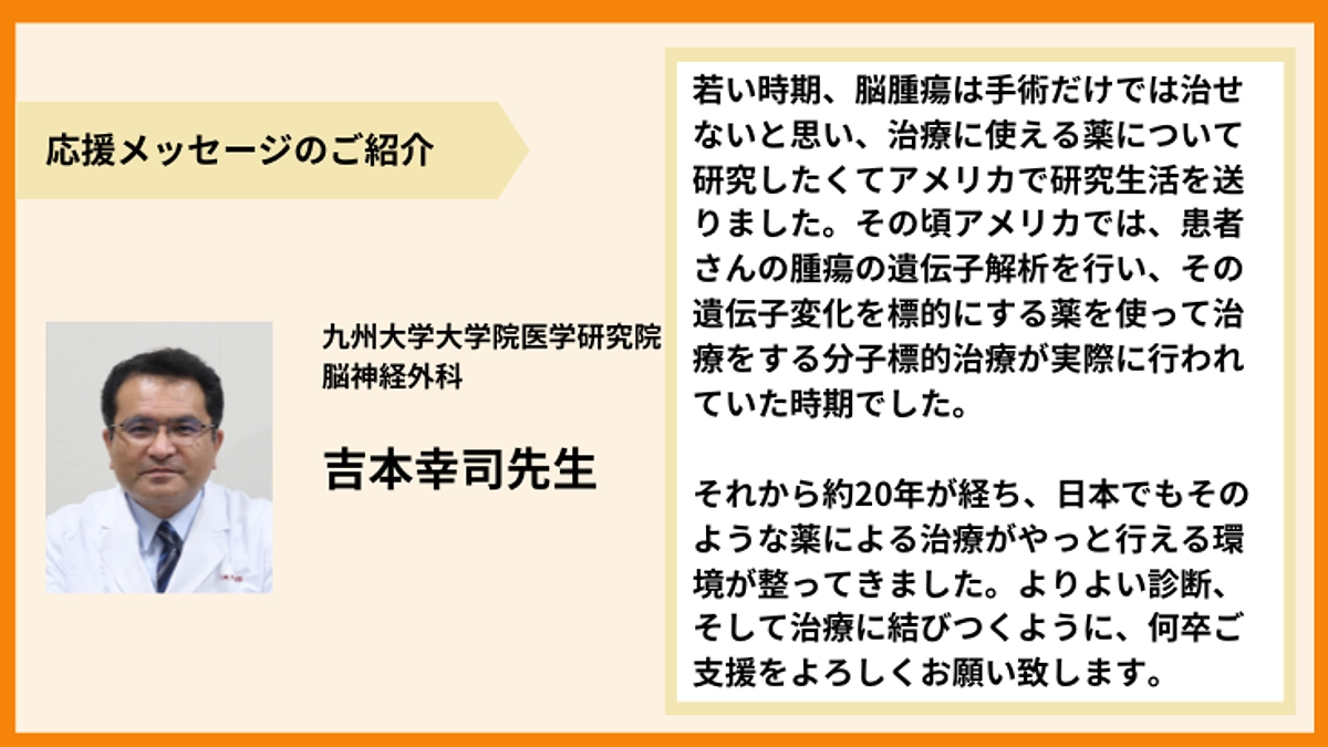 【応援メッセージのご紹介】吉本幸司先生より
