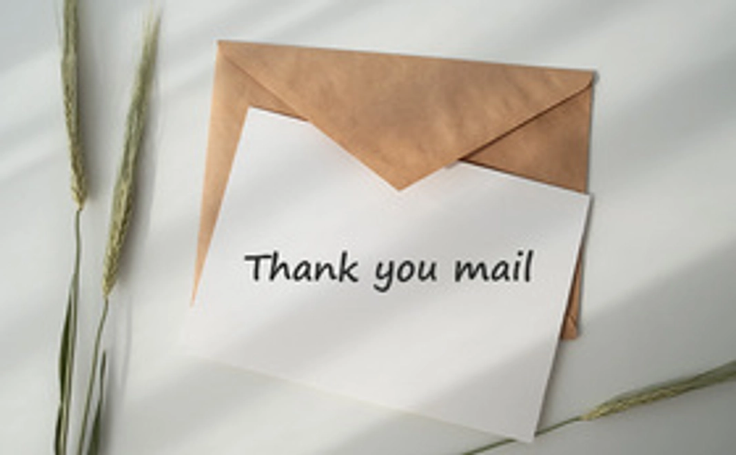 感謝の気持ちをメールでお送りいたします